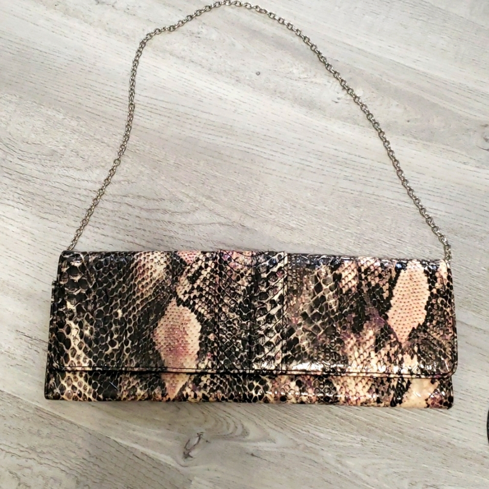 Lizard print shoulder bag